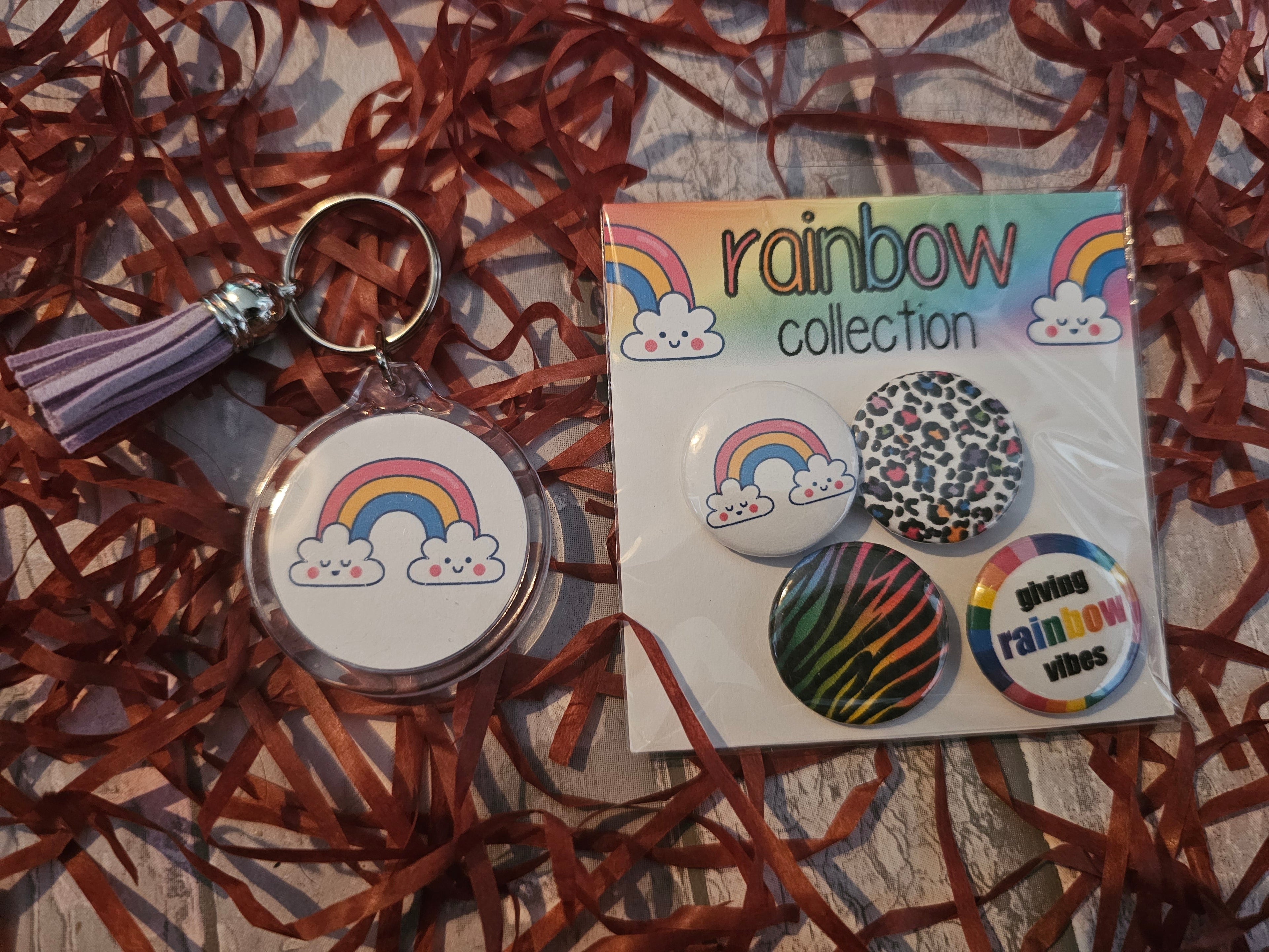 Rainbow - Keyring & Badges
