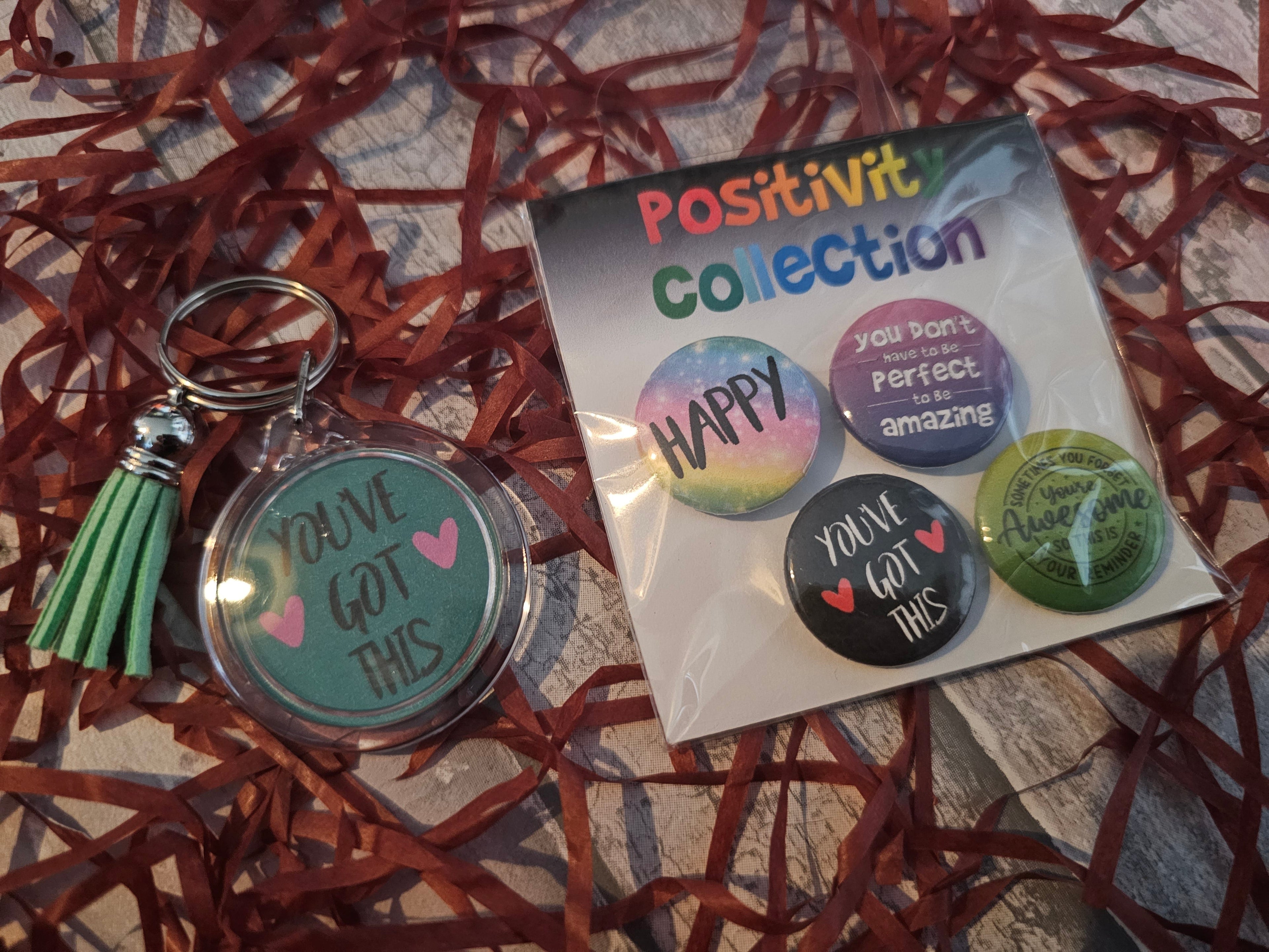 Positivity - Keyring & Badges